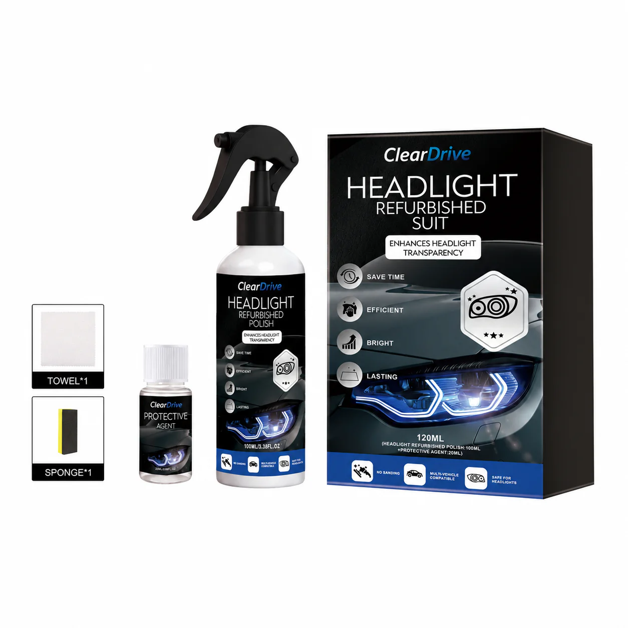 ClearDrive™ Headlight Restoration Kit Jewela